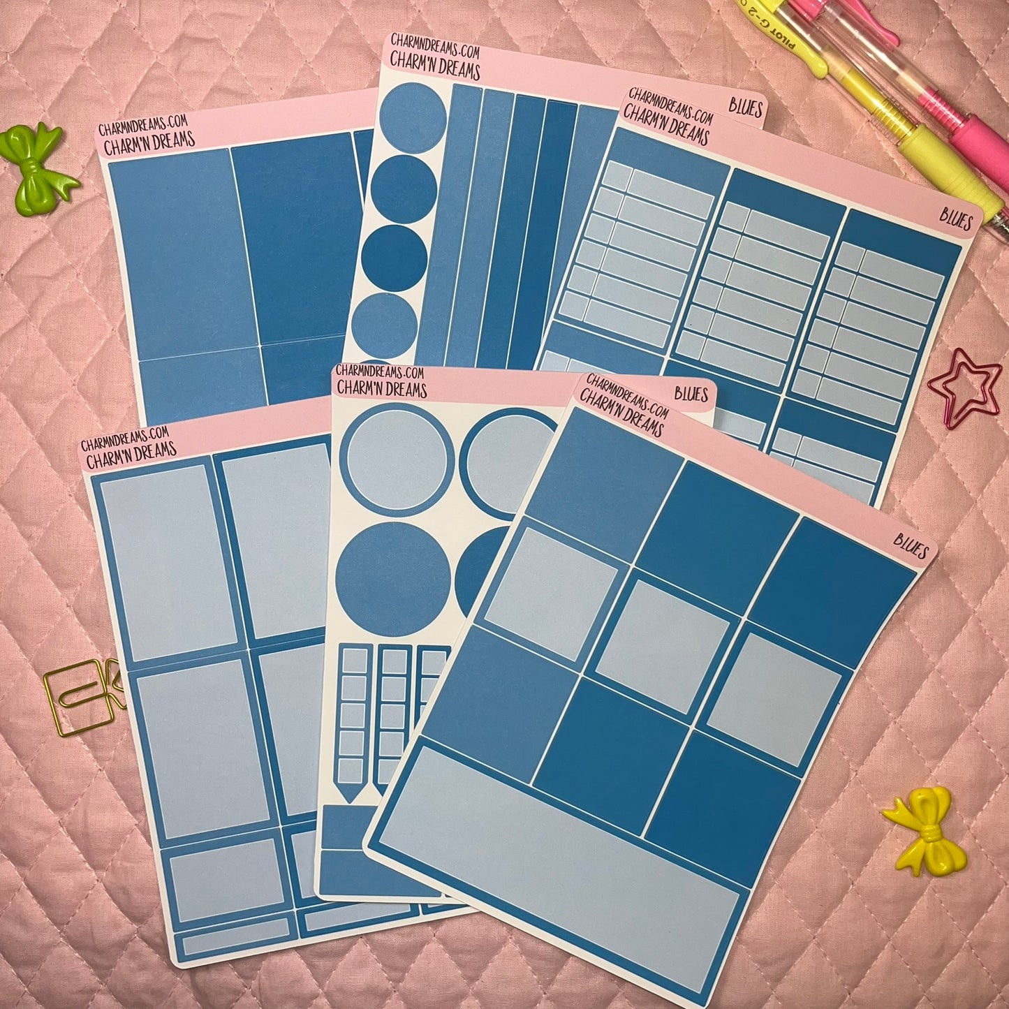 Blue Planner Sticker Kit