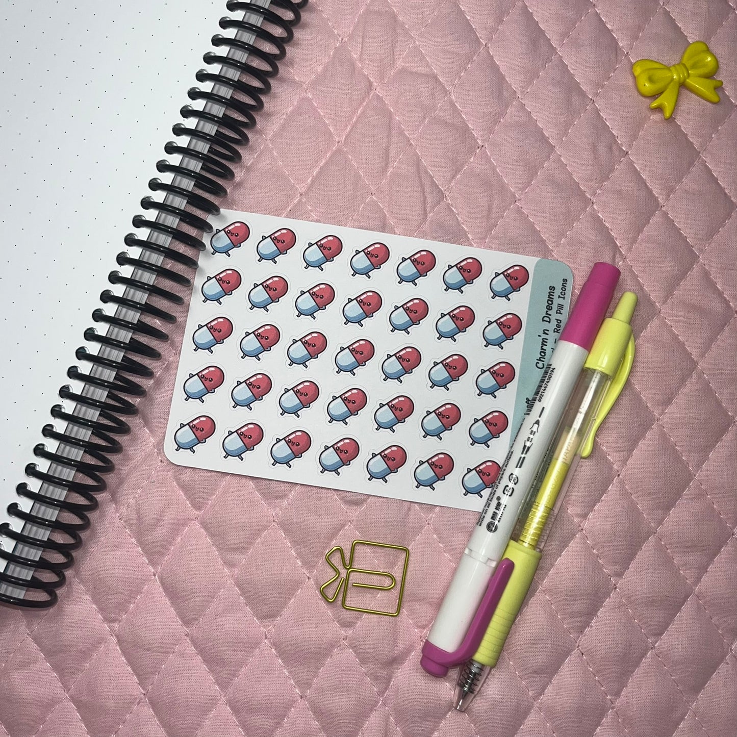 Medical Red Pill Icon Planner Stickers