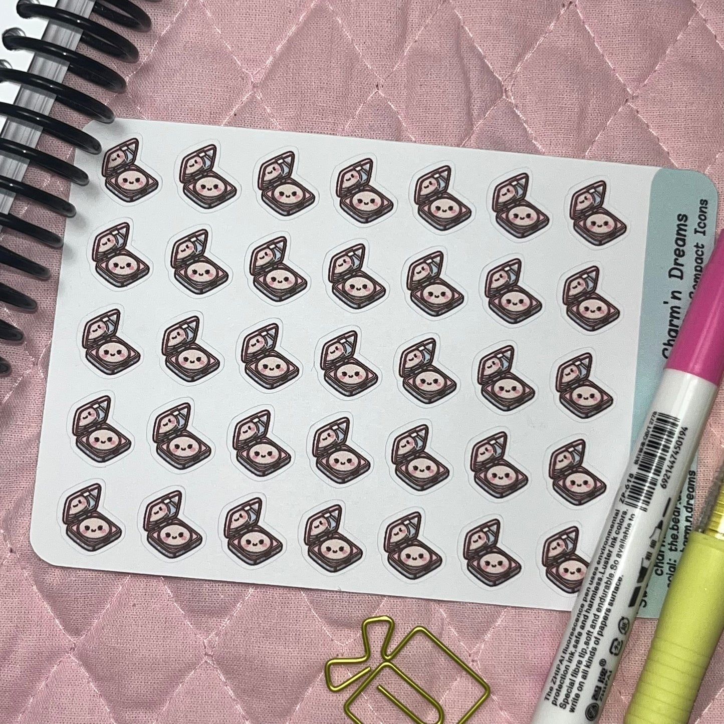 Beauty Compact Icon Planner Stickers