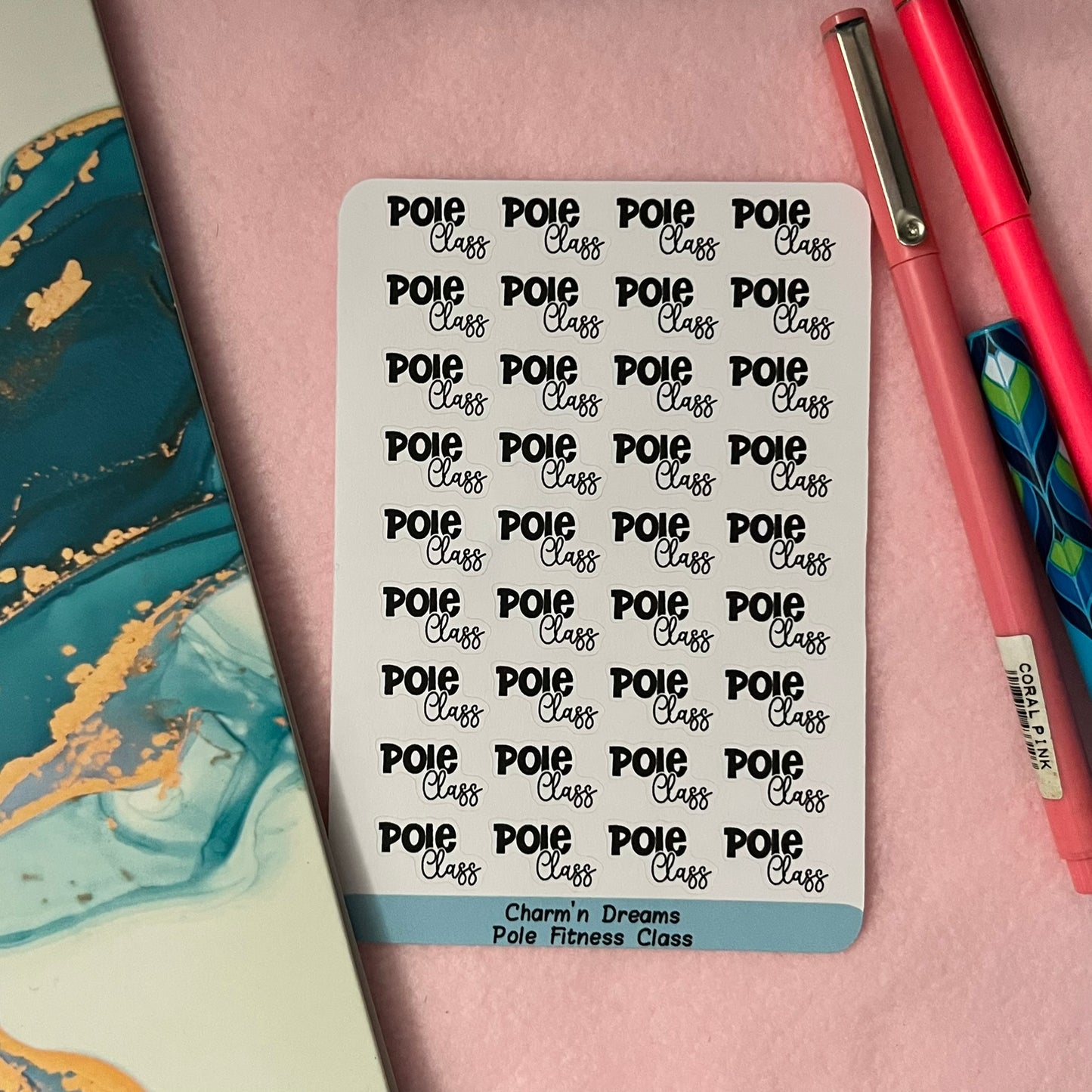 Pole Fitness Class Functional Planner Stickers