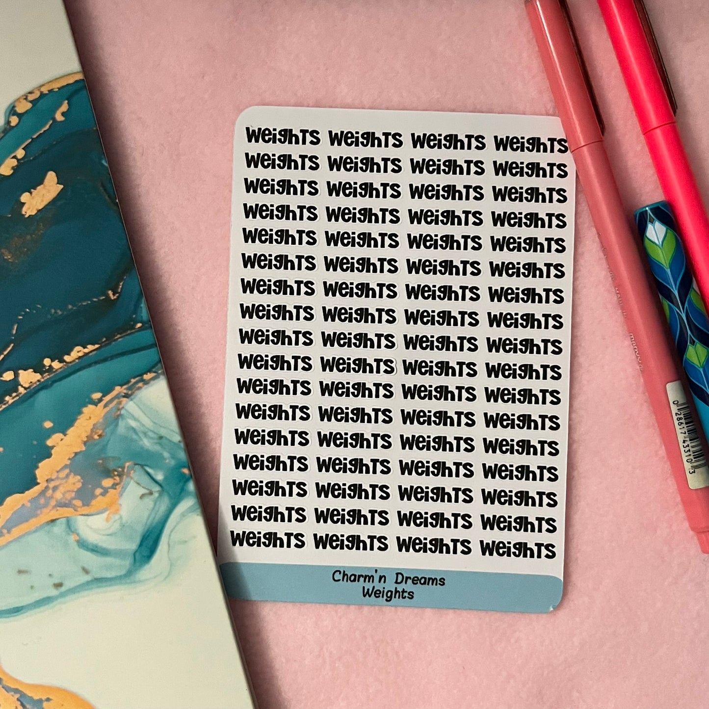 Weights Functional Planner Stickers