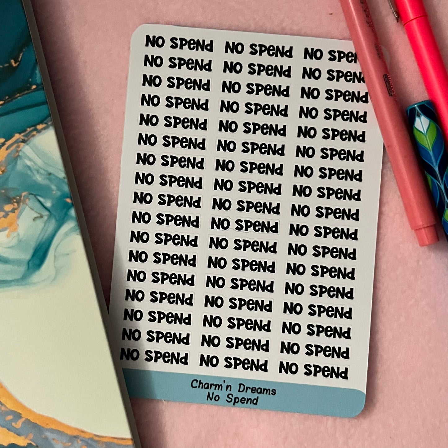 No Spend Functional Planner Stickers