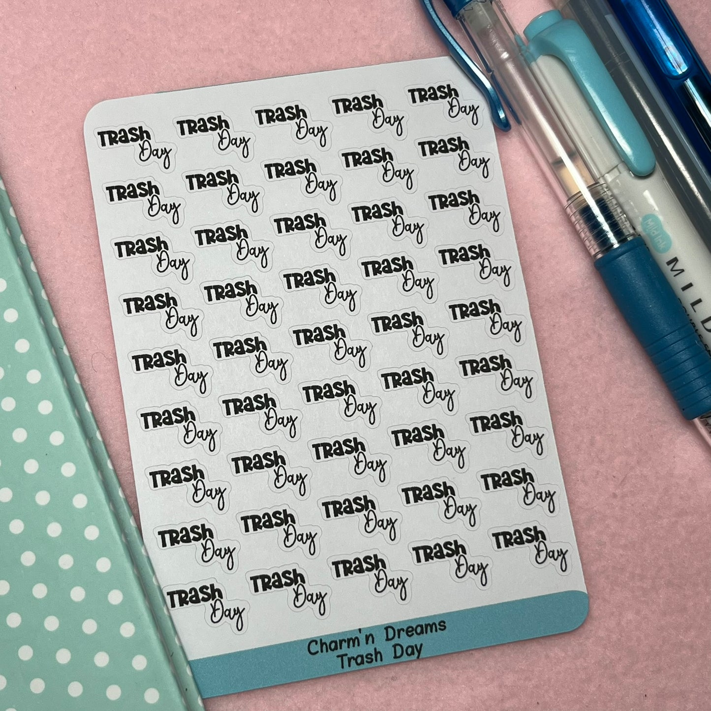 Trash Day Functional Planner Stickers