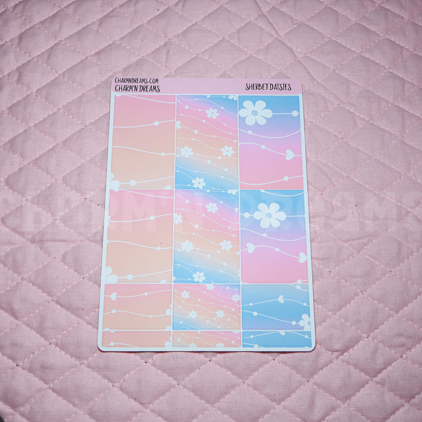 Sherbet Daisies Planner Sticker Kit