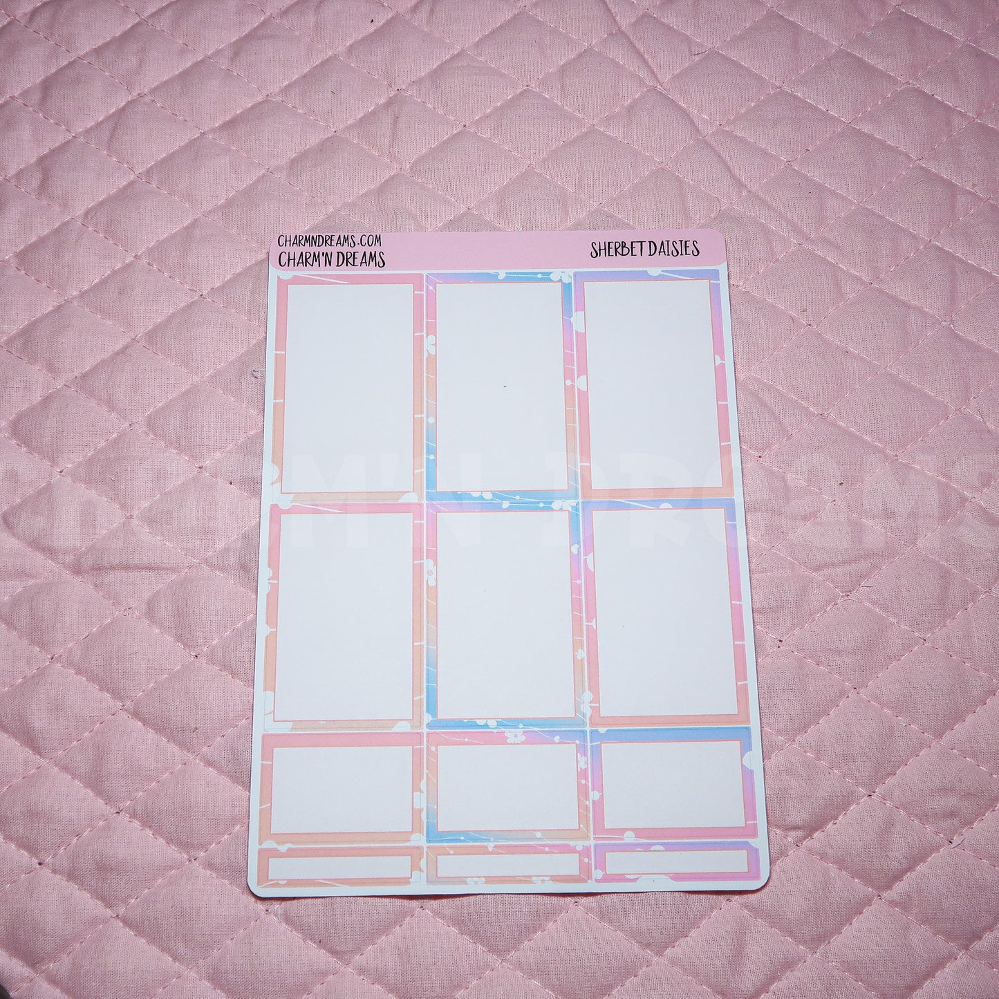 Sherbet Daisies Planner Sticker Kit