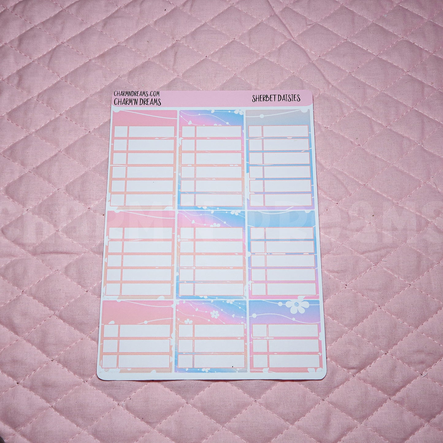Sherbet Daisies Planner Sticker Kit