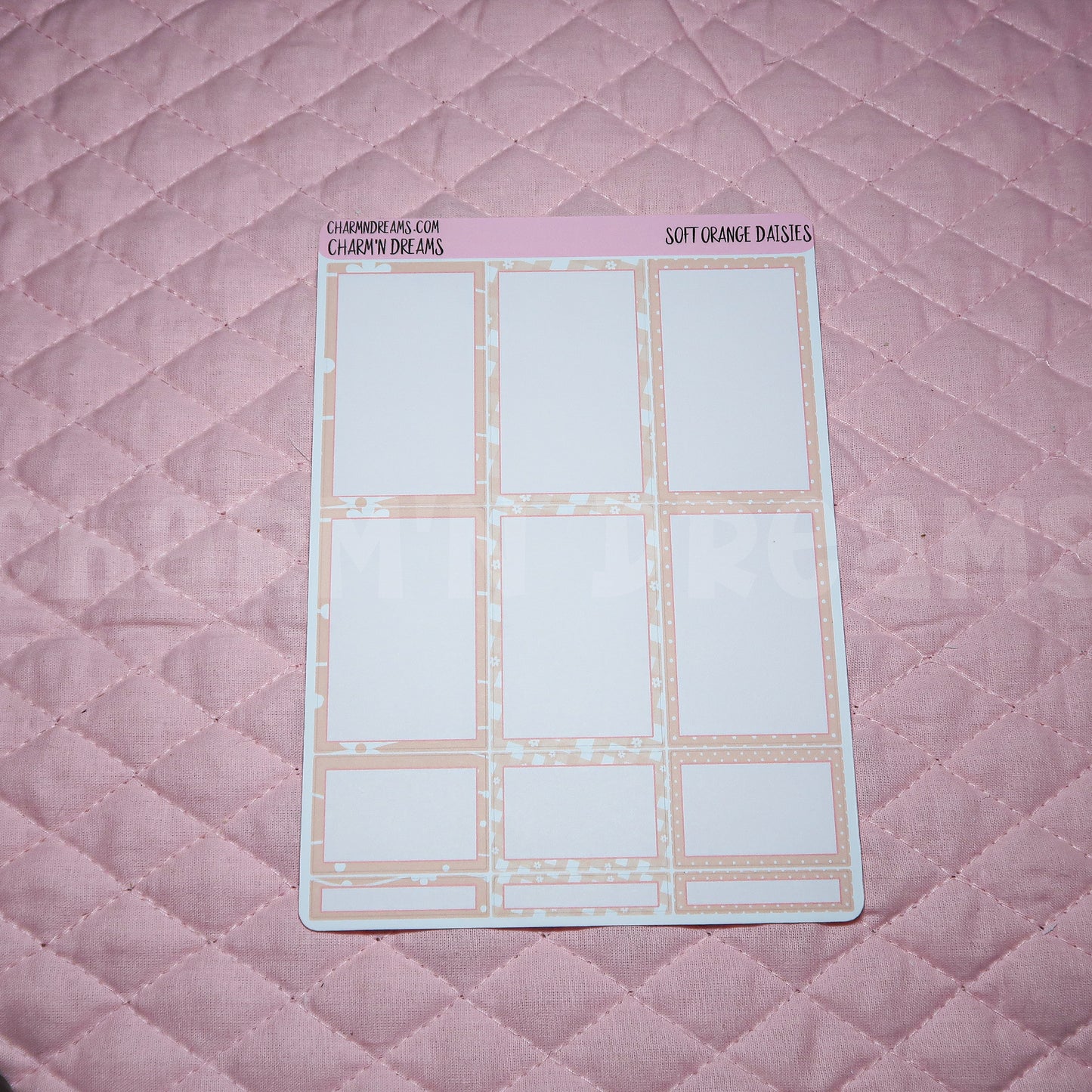Soft Orange Daisies Planner Sticker Kit