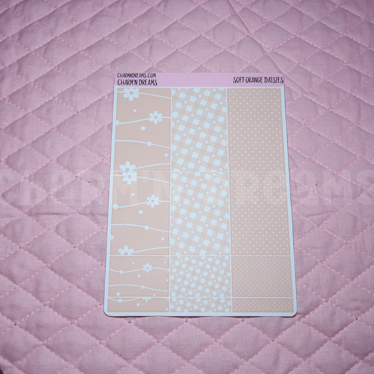 Soft Orange Daisies Planner Sticker Kit