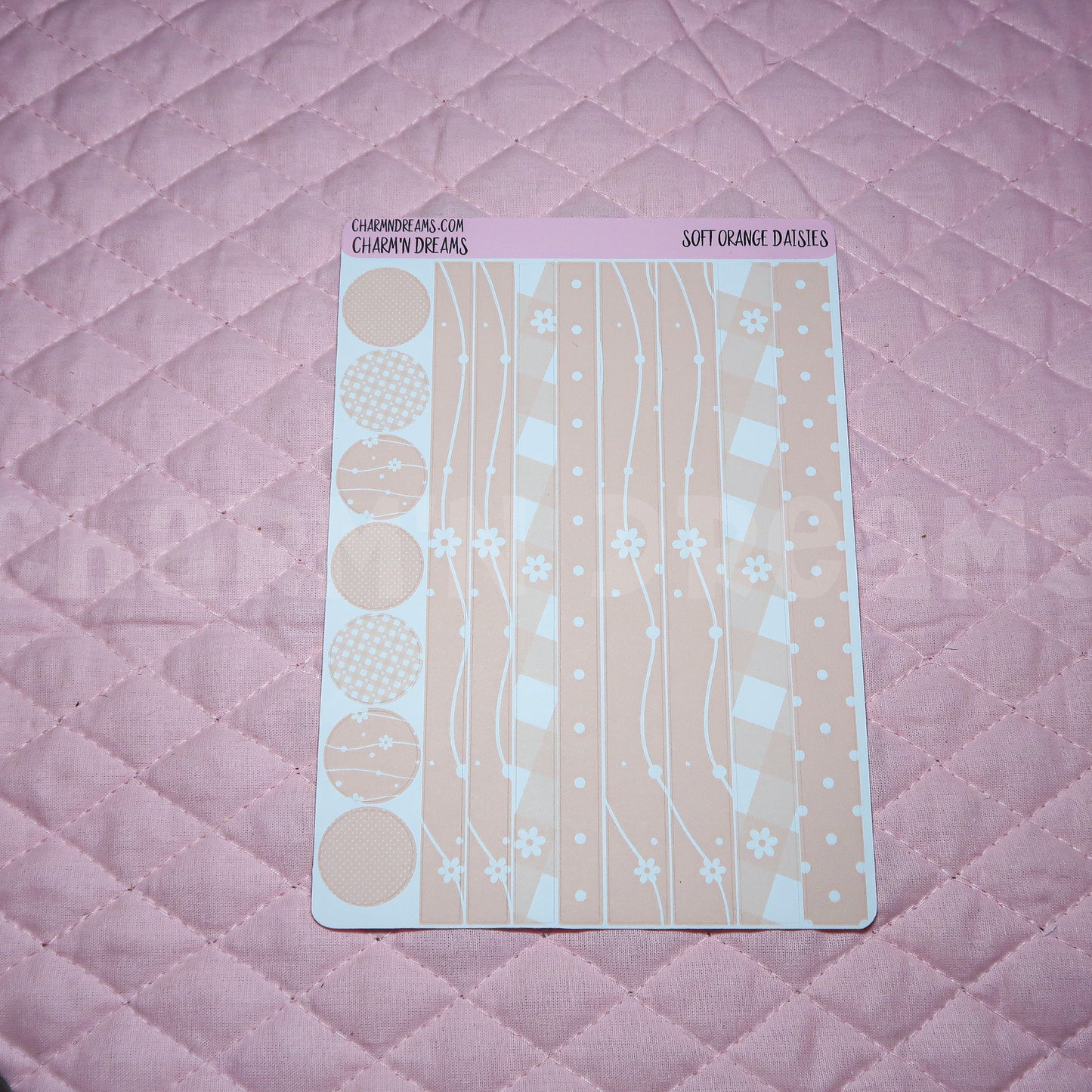 Soft Orange Daisies Planner Sticker Kit