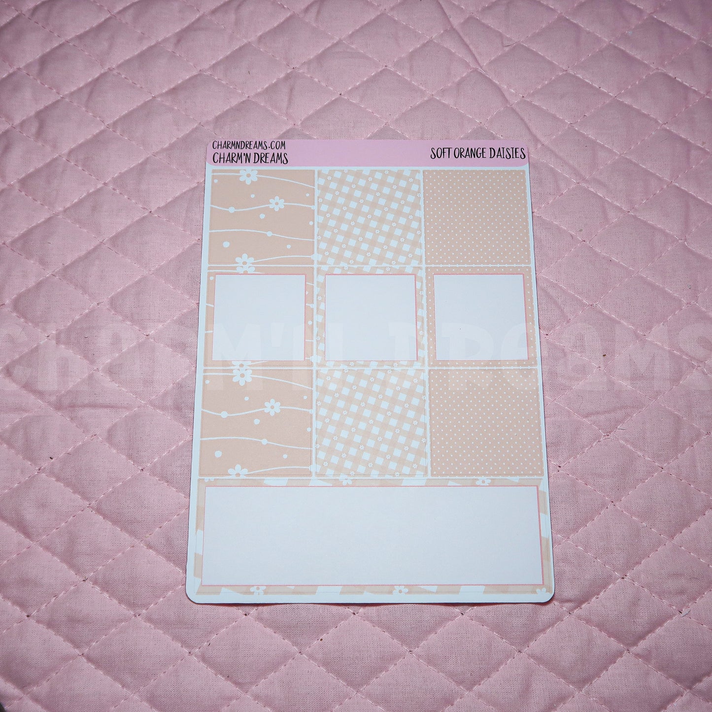 Soft Orange Daisies Planner Sticker Kit