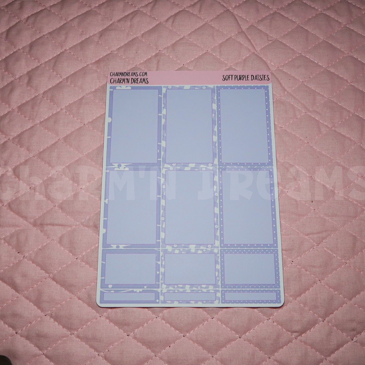 Soft Purple Daisies Planner Sticker Kit