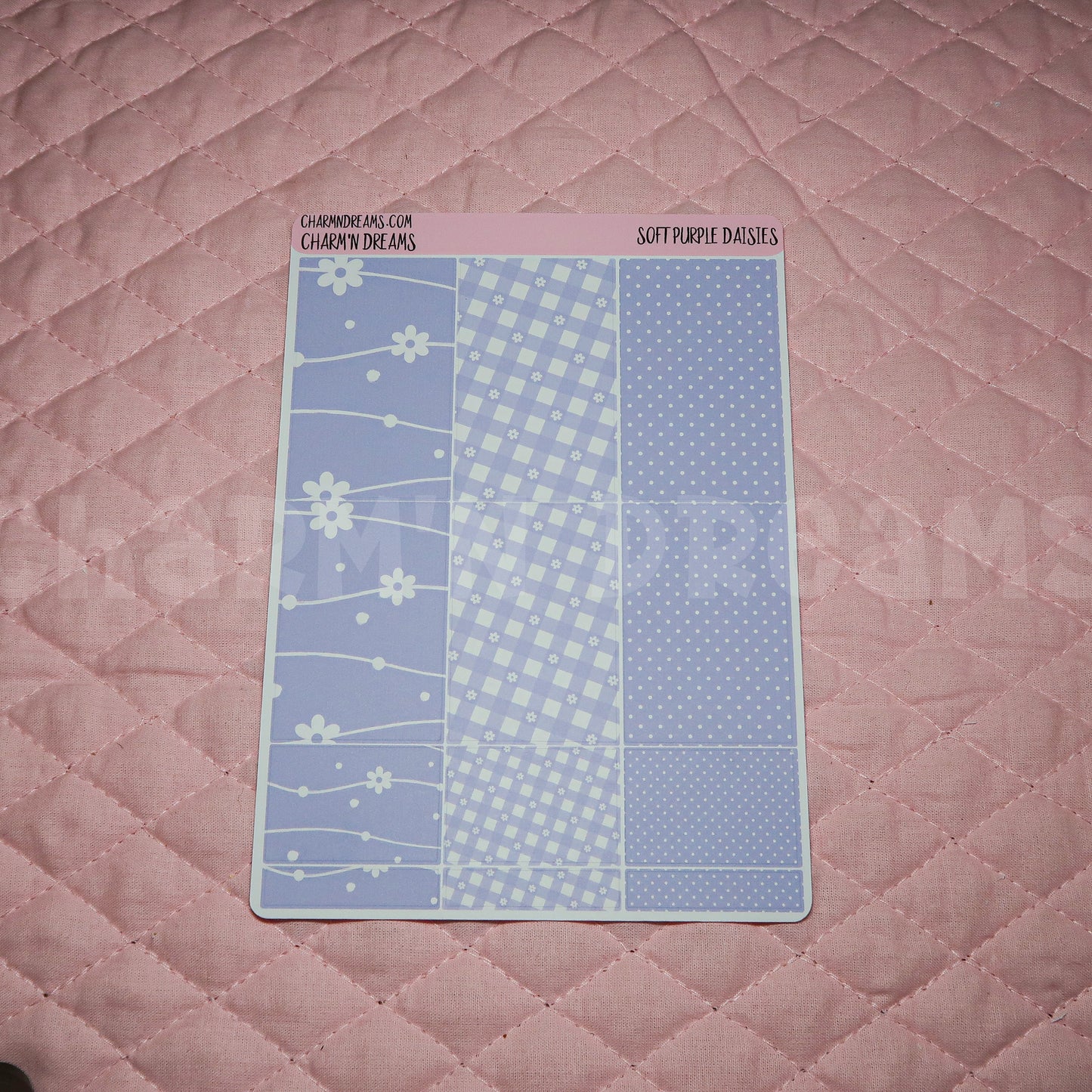 Soft Purple Daisies Planner Sticker Kit