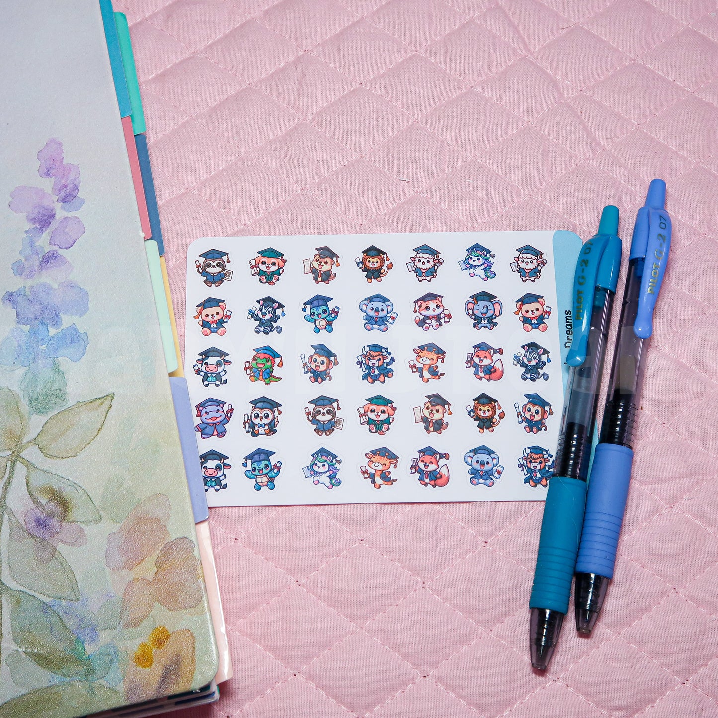 Animal Graduation Icon Planner Stickers