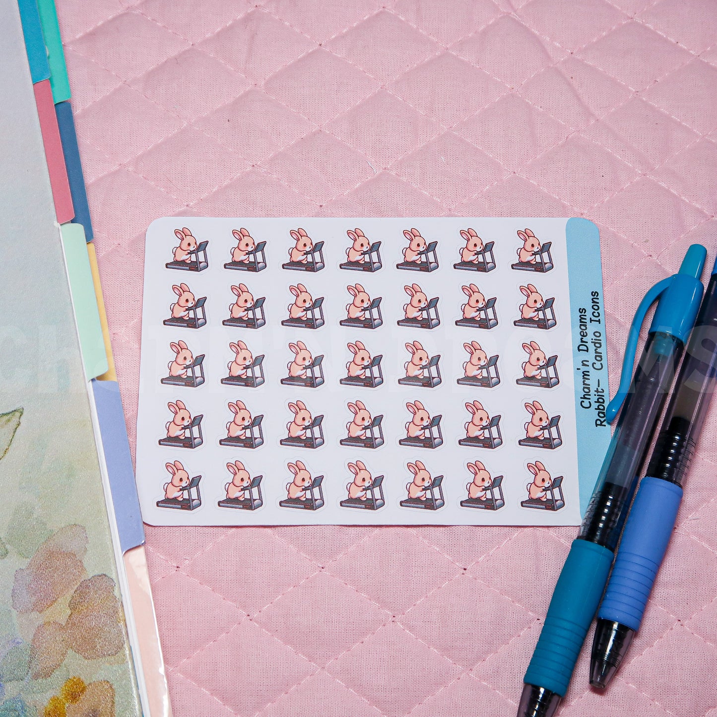 Rabbit Cardio Icon Planner Stickers