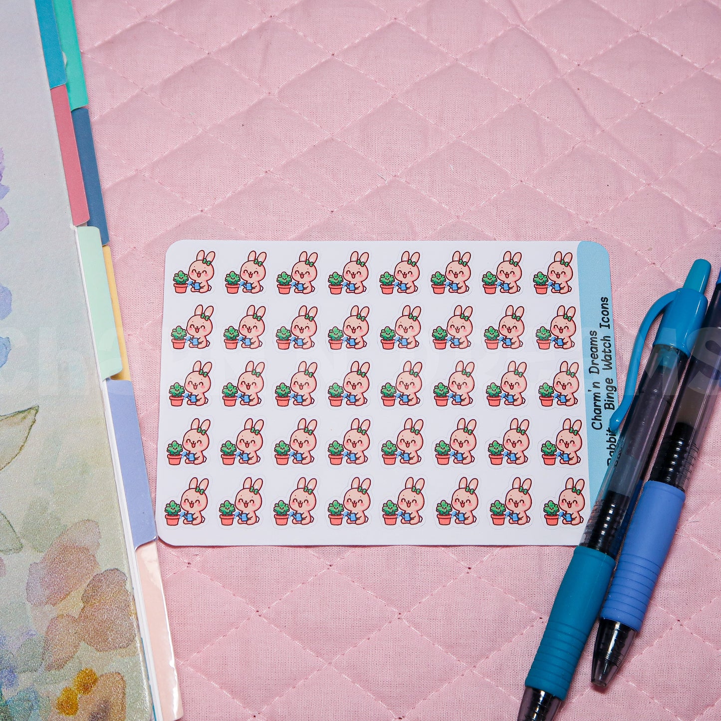 Rabbit Water Plants Icon Planner Stickers