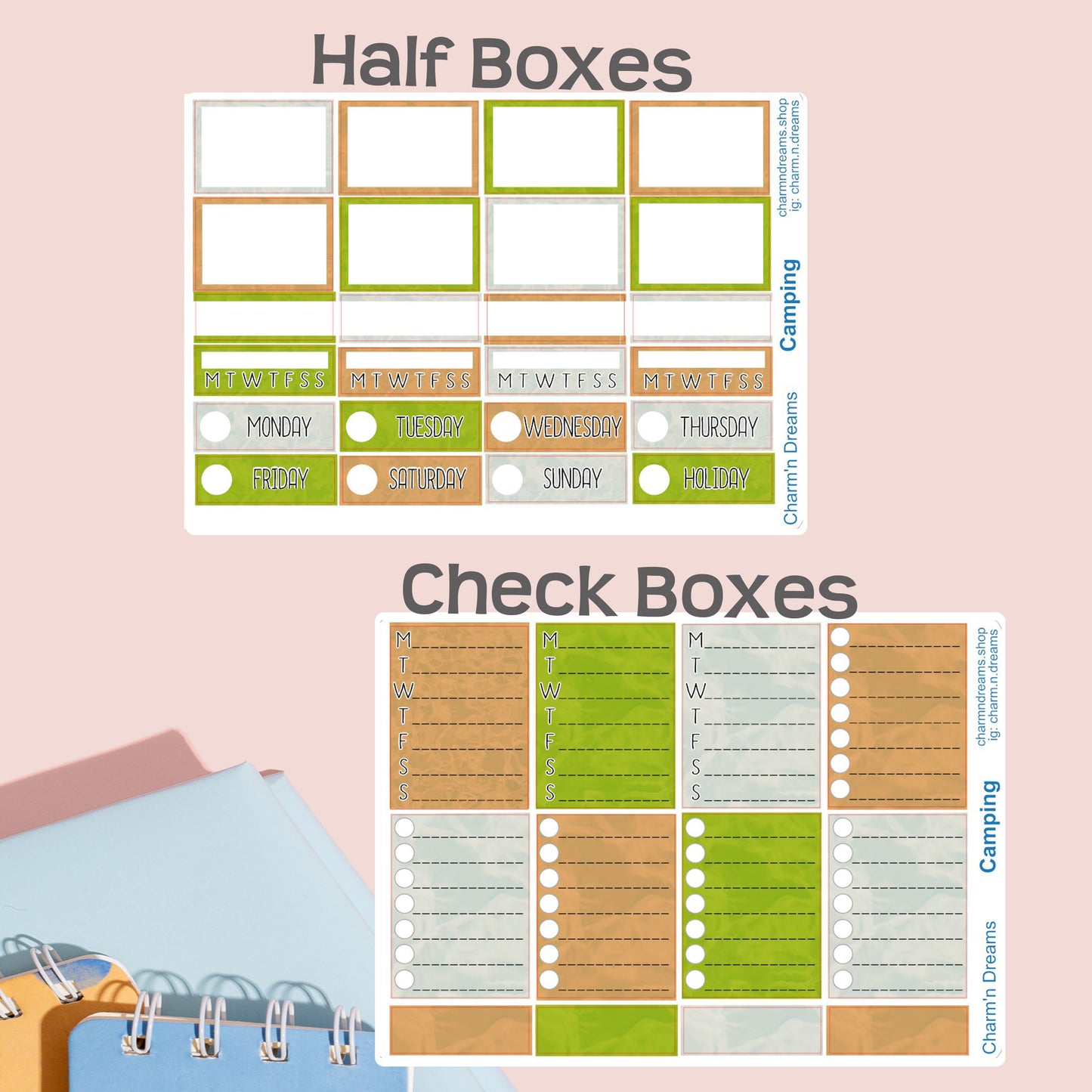 Fiesta Vertical Weekly Planner Sticker Kit