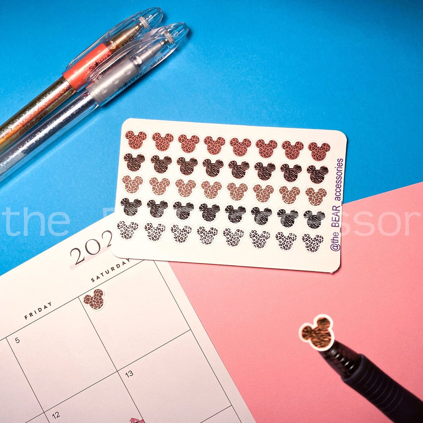 Mini Mouse Animal kingdom paper planner stickers- animal print stickers- planner stickers- theBEARaccessories