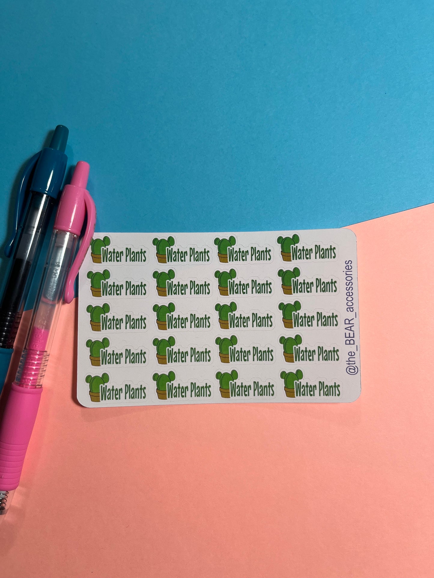 Water Plants planner stickers- water plants reminder stickers- theBEARaccessories