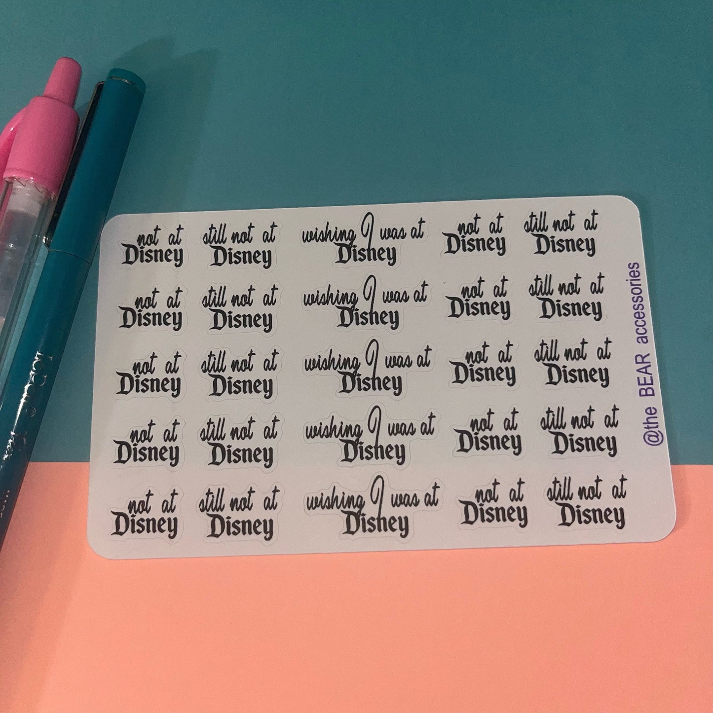 Not at... still not at... paper planner icon stickers- park planner stickers- theBEARaccessories