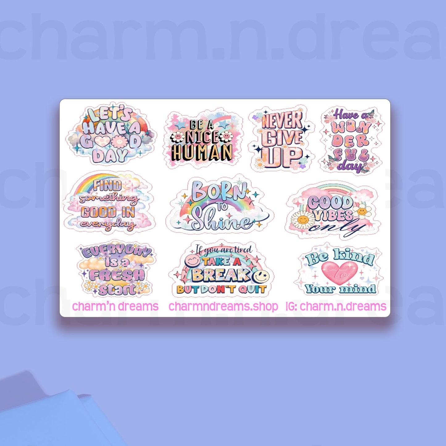 Good Vibe Quotes Planner Stickers