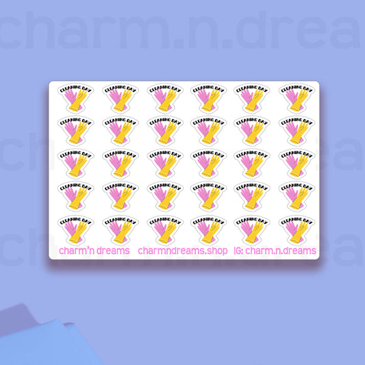 Cleaning Day Icon Planner Stickers