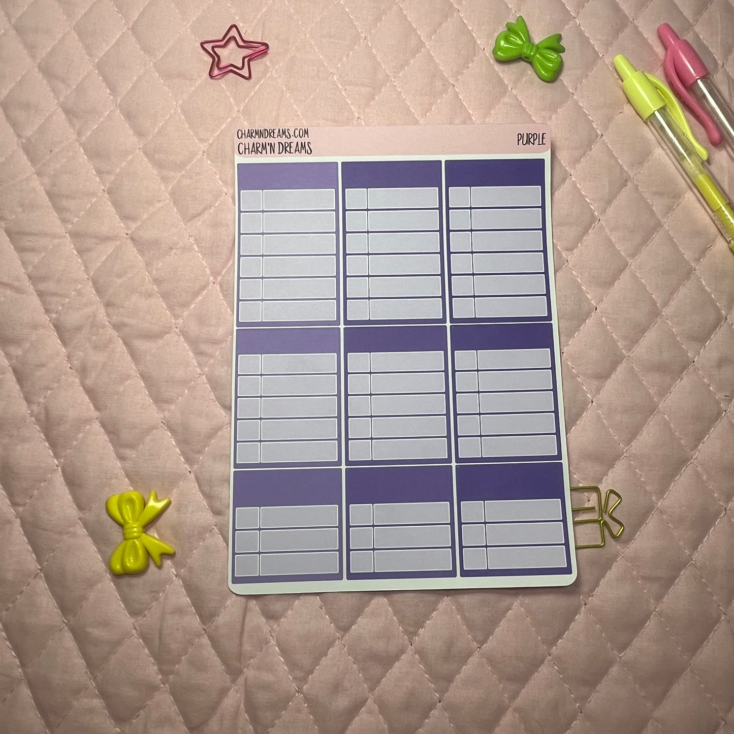 Purple Planner Sticker Kit