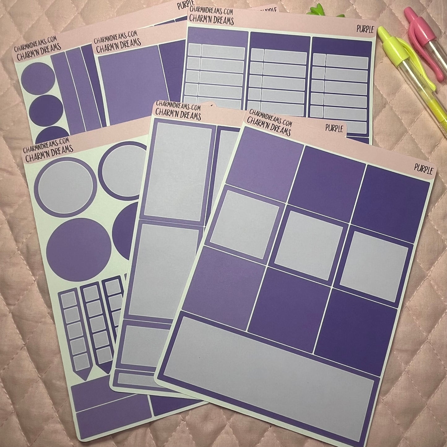 Purple Planner Sticker Kit