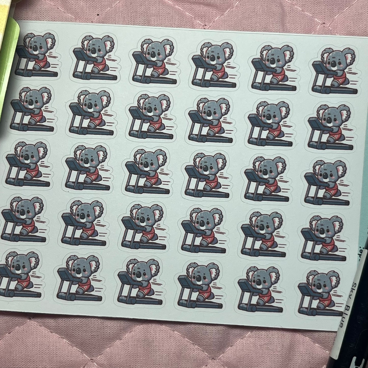 Koala Cardio Icon Planner Stickers