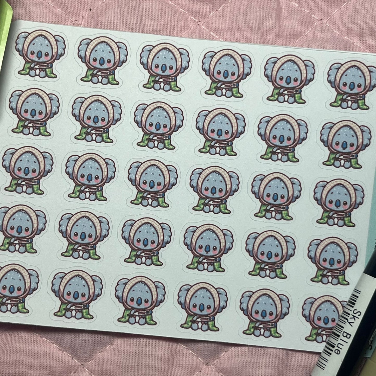 Koala Sick Day Icon Planner Stickers