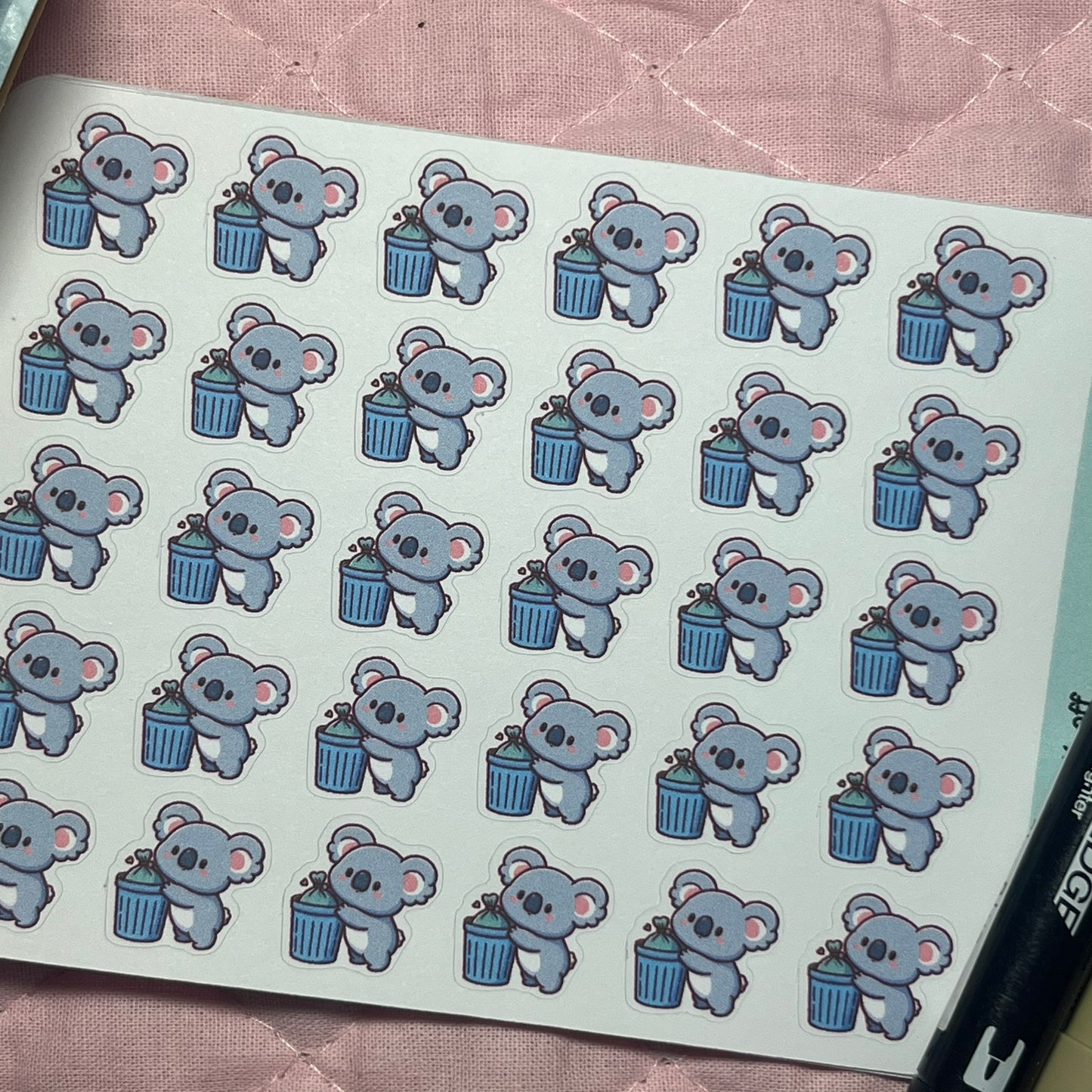 Koala Trash Icon Planner Stickers