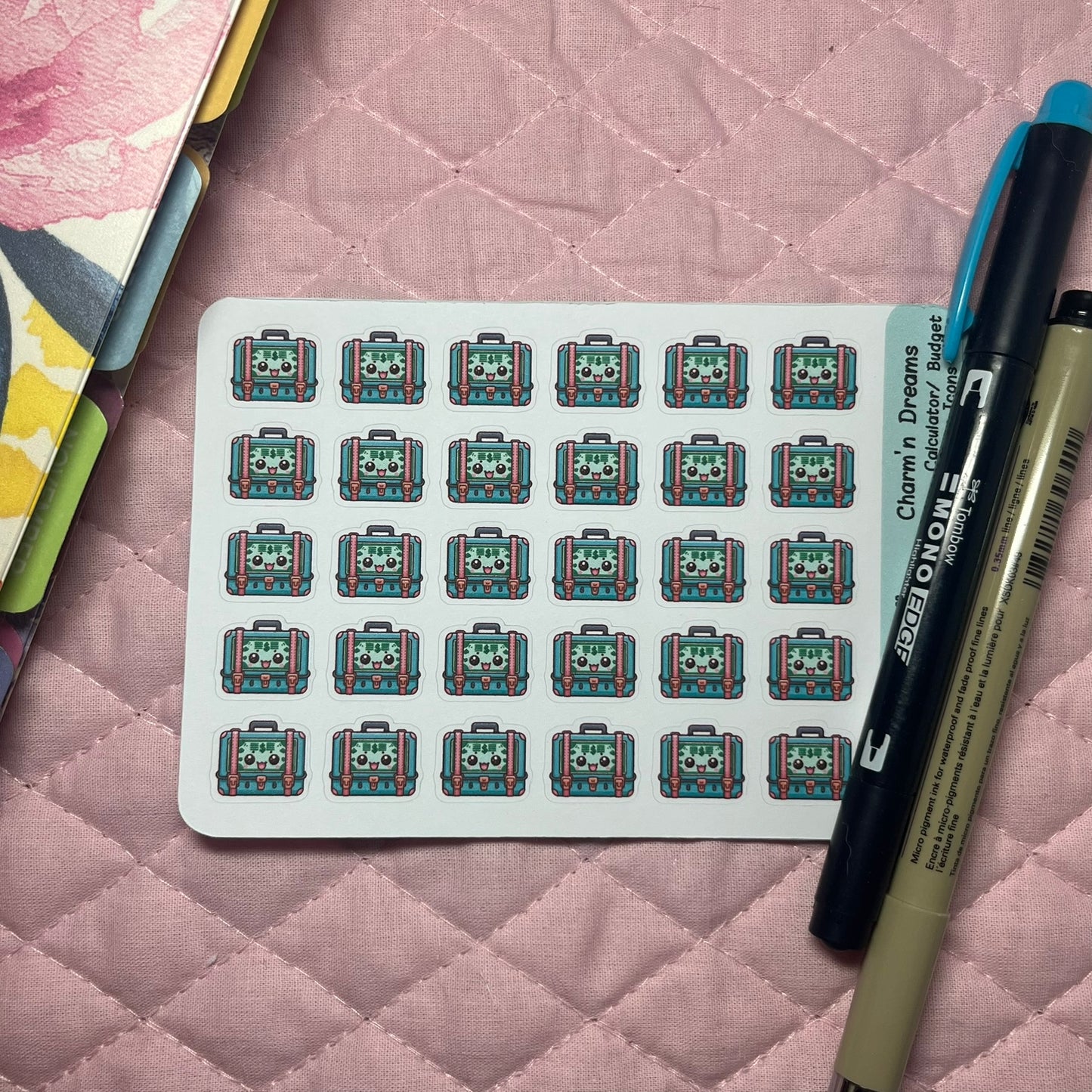 Money- Traveling Cash Icon Planner Stickers