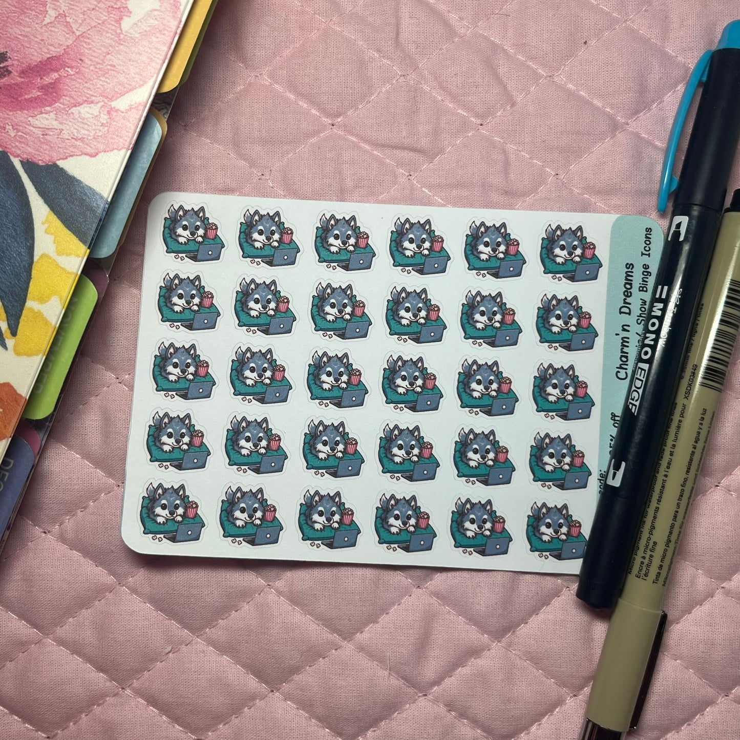 Wolf Movie/ Show Binge Icon Planner Stickers