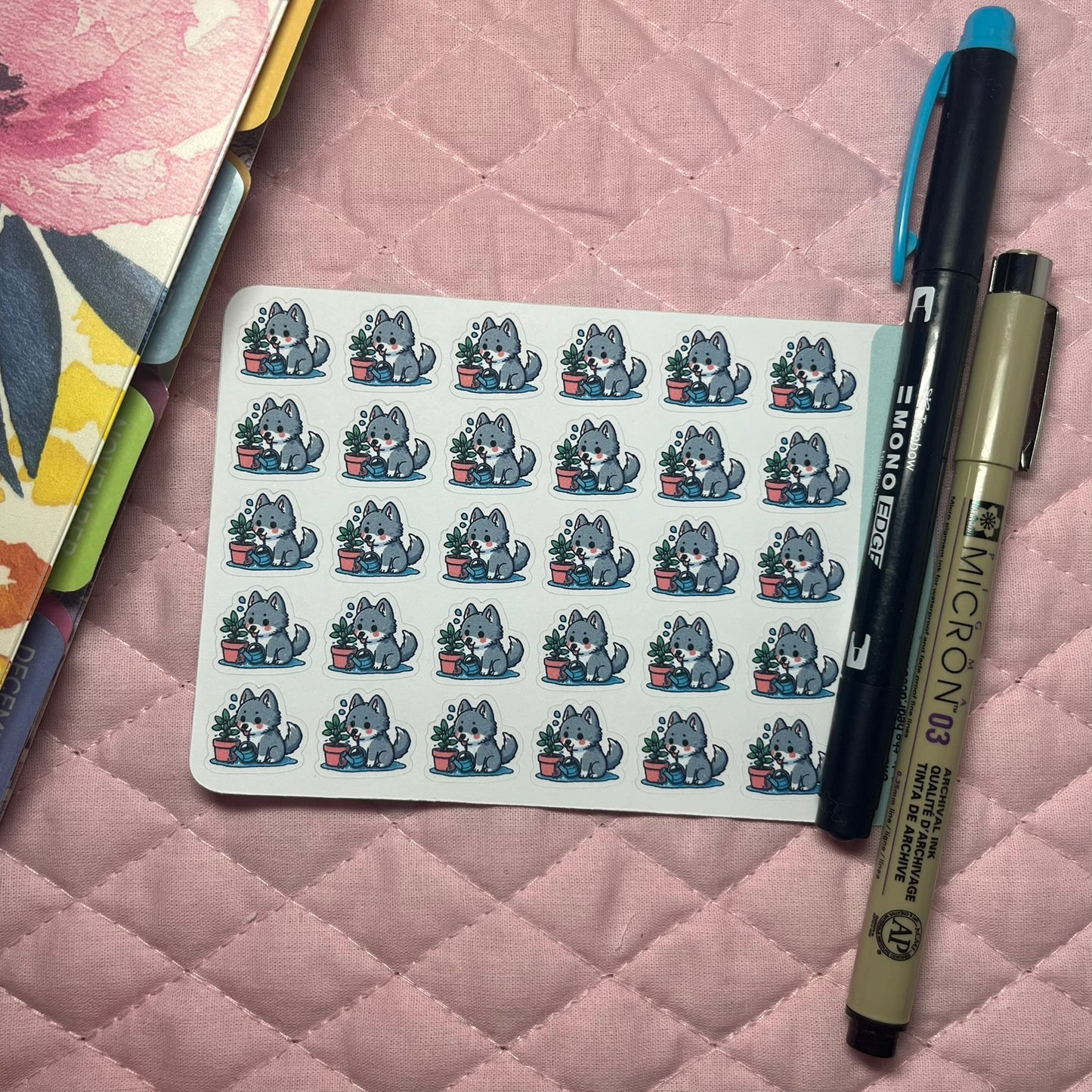 Wolf Water Plants Icon Planner Stickers