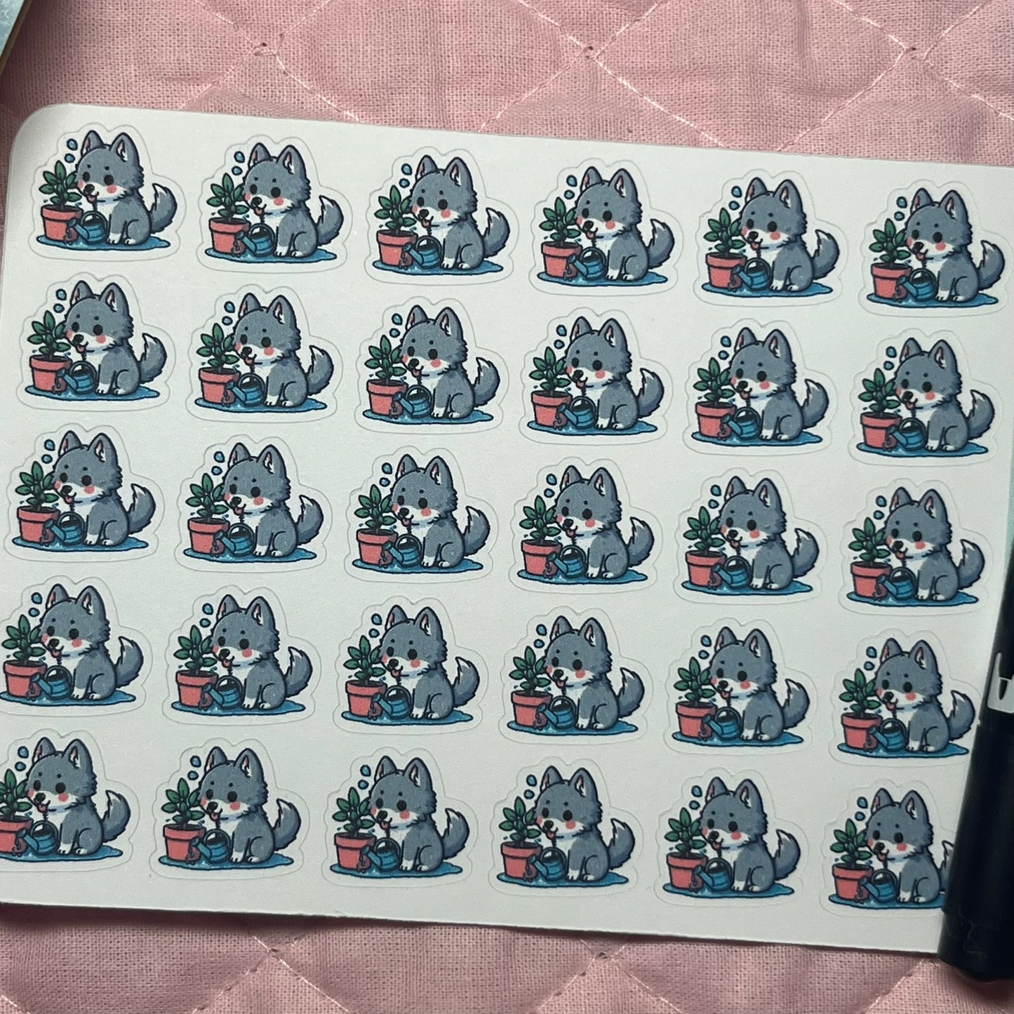 Wolf Water Plants Icon Planner Stickers