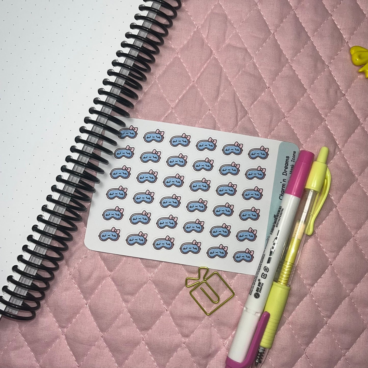 Beauty Eye Mask Icon Planner Stickers