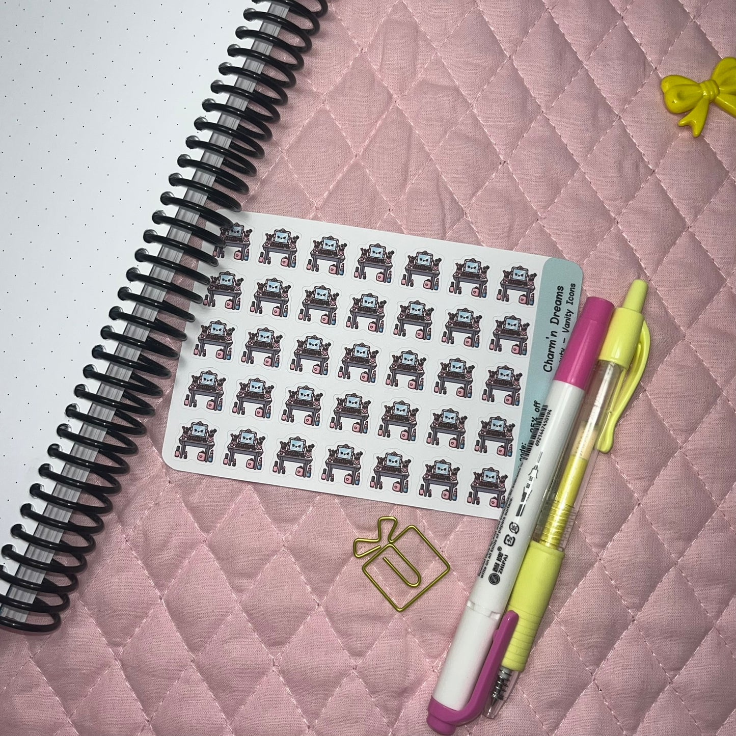 Beauty Vanity Icon Planner Stickers