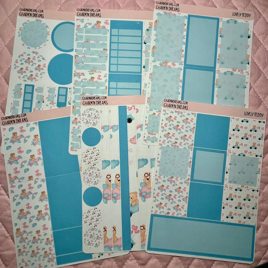 Lovely Teddy Planner Sticker Kit