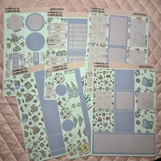 Winter Bookish Planner Sticker Kit