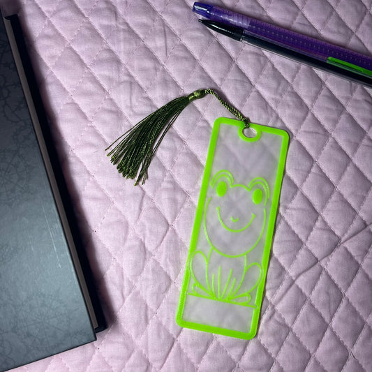 Neon Frog Bookmark