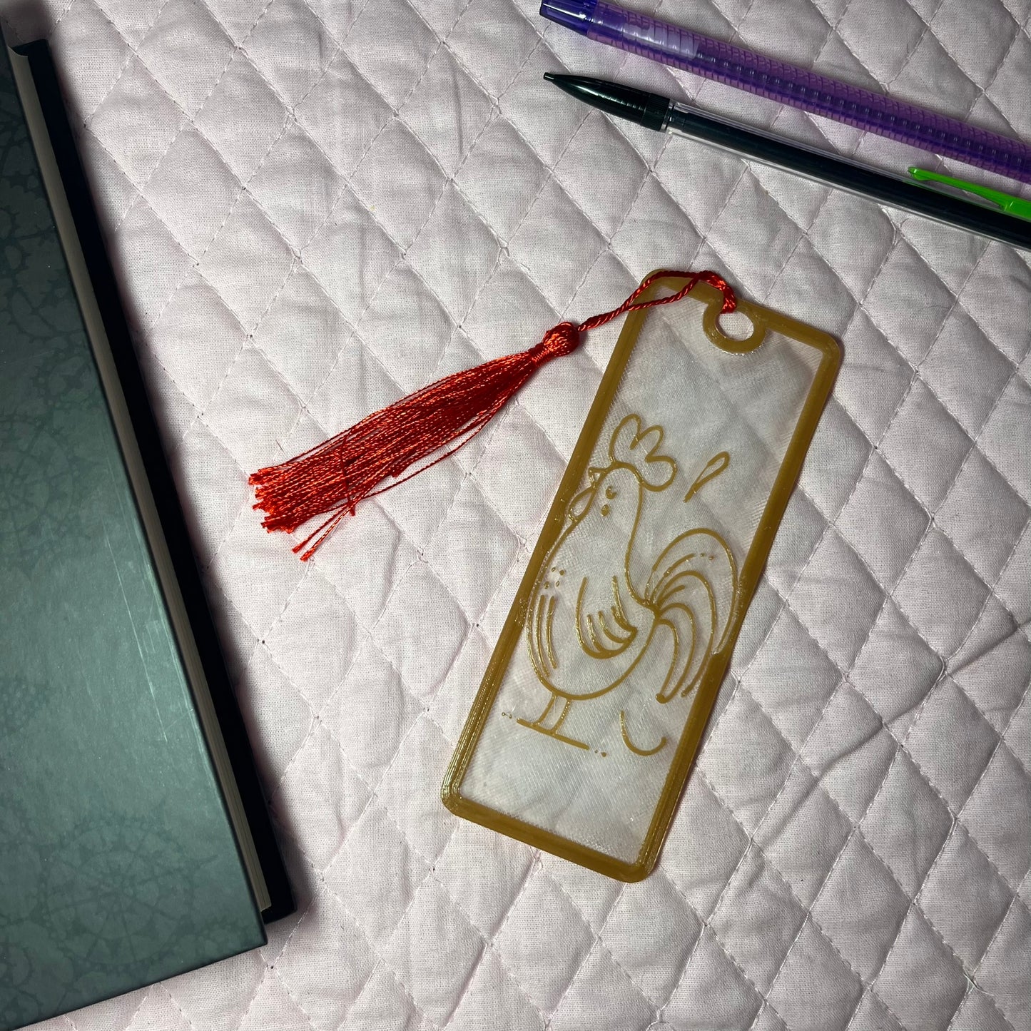 Pretty Rooster Bookmark