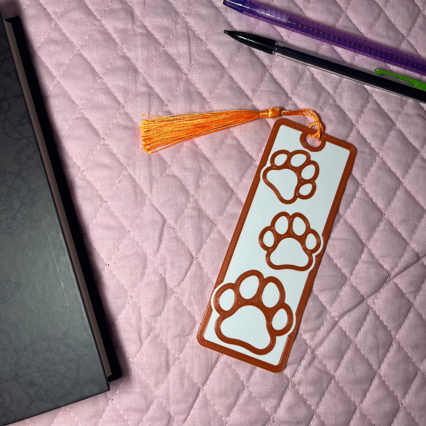 Orange Paws Bookmark