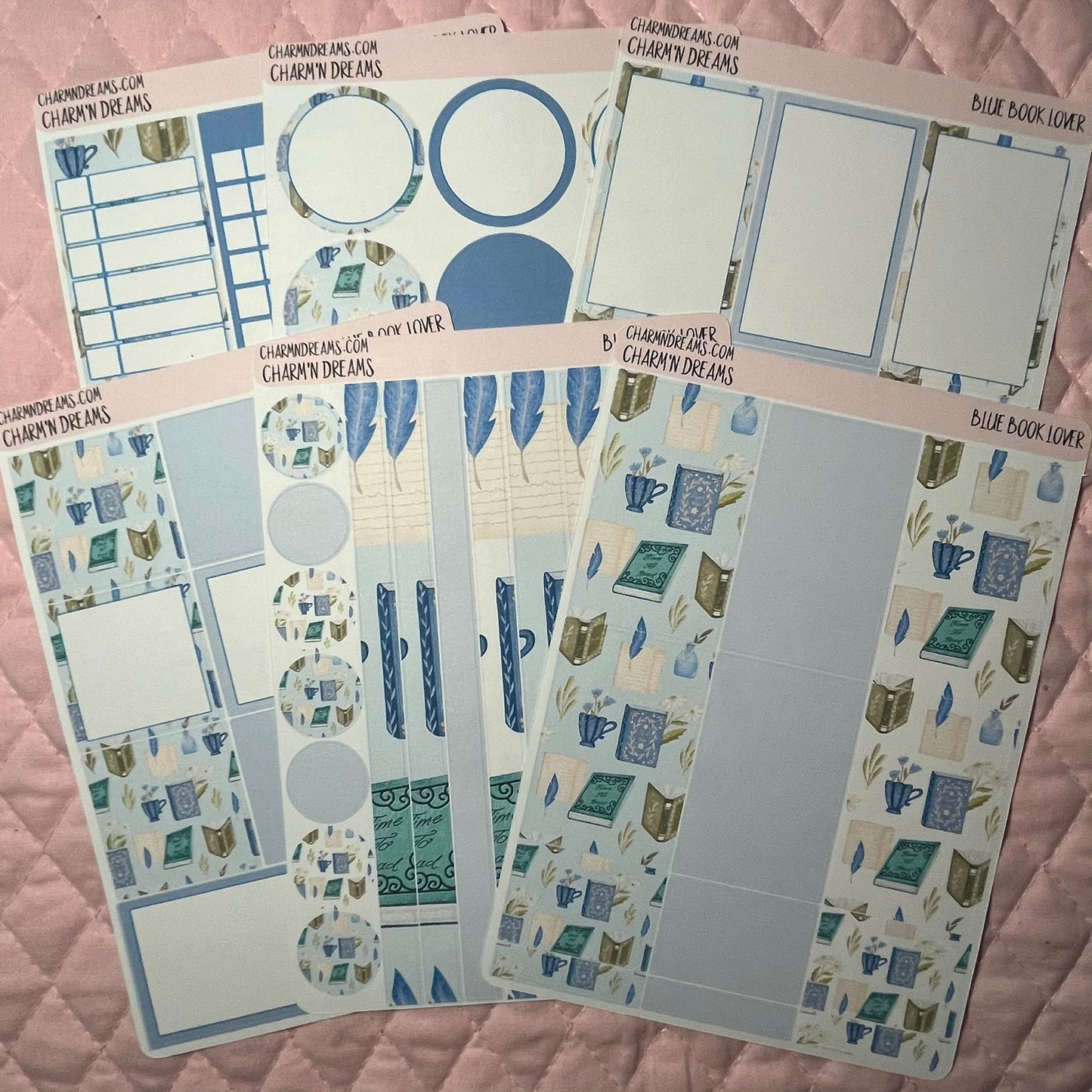 Blue Book Lover Planner Sticker Kit