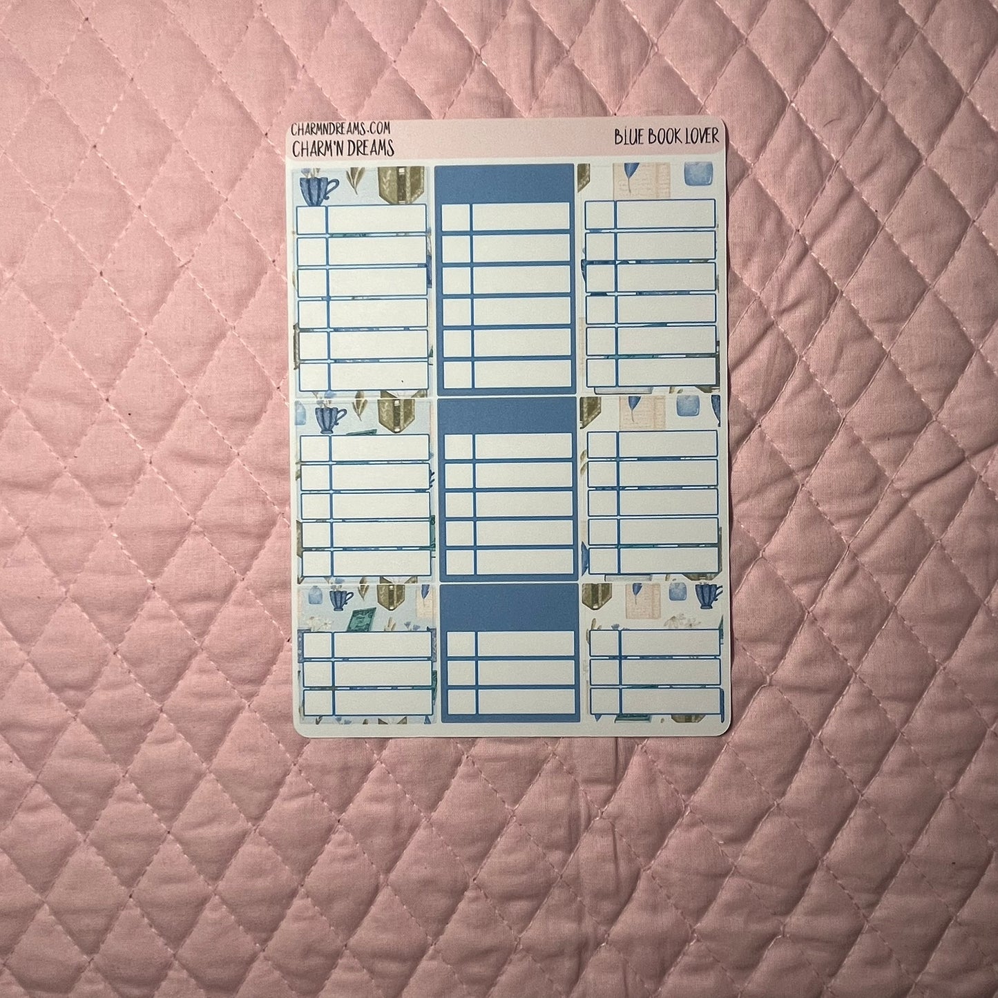 Blue Book Lover Planner Sticker Kit