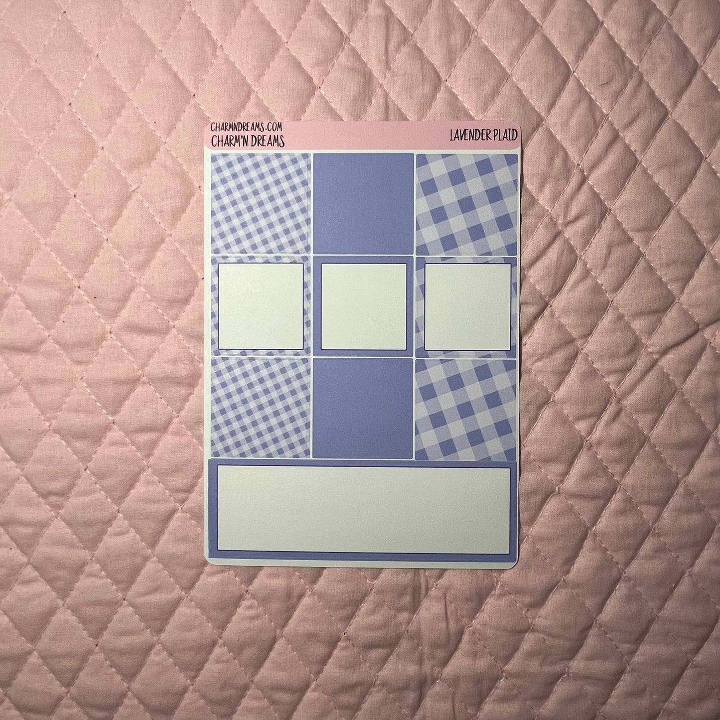 Lavender Plaid Planner Sticker Kit