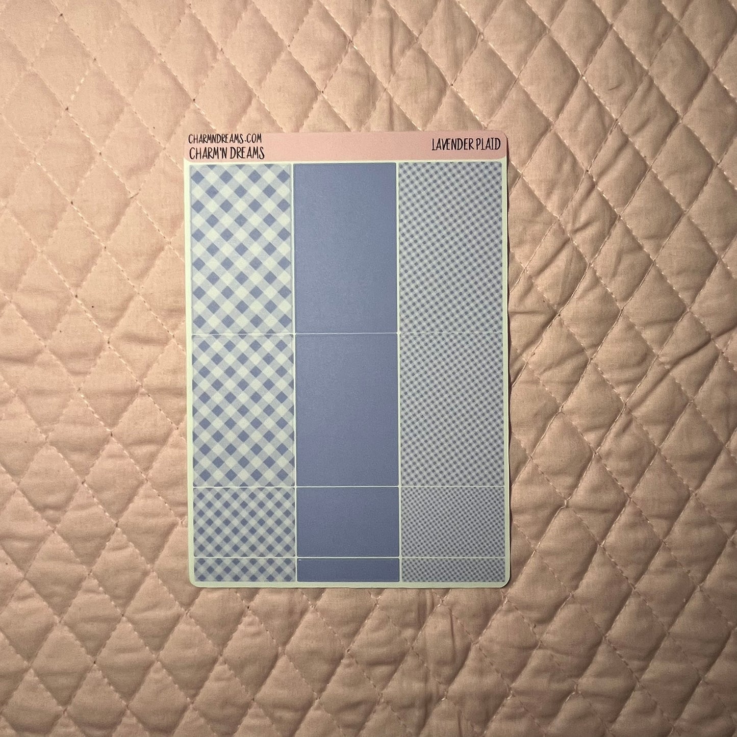 Lavender Plaid Planner Sticker Kit