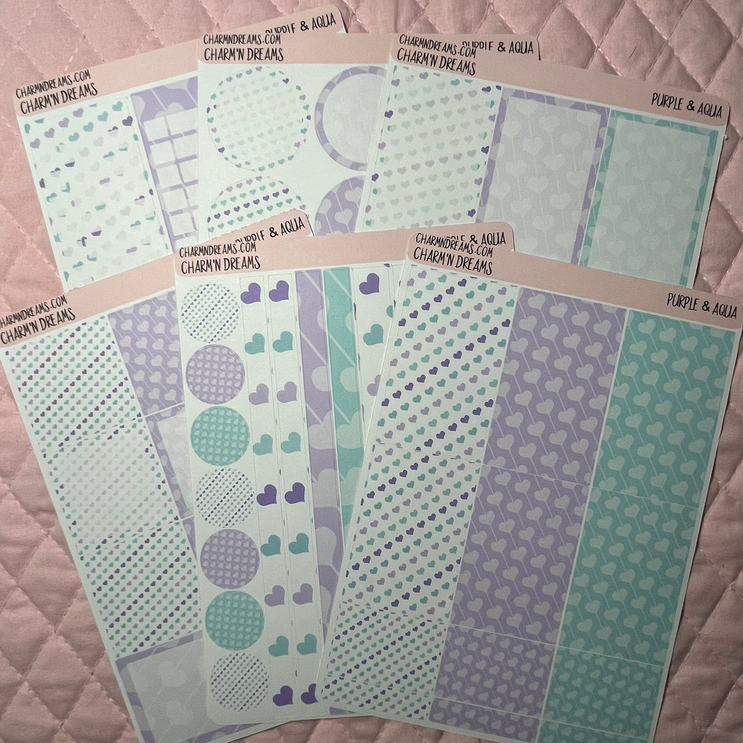 Purple & Aqua Planner Sticker Kit