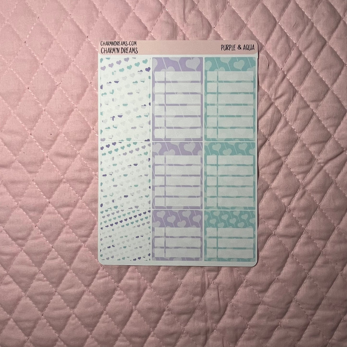 Purple & Aqua Planner Sticker Kit