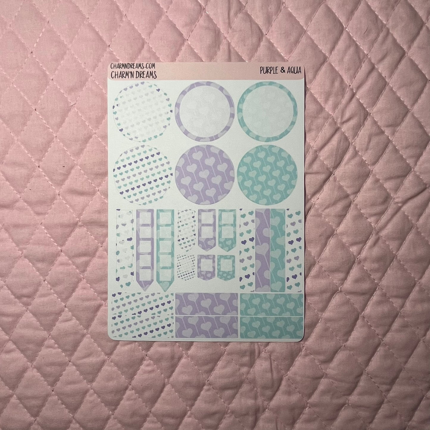 Purple & Aqua Planner Sticker Kit