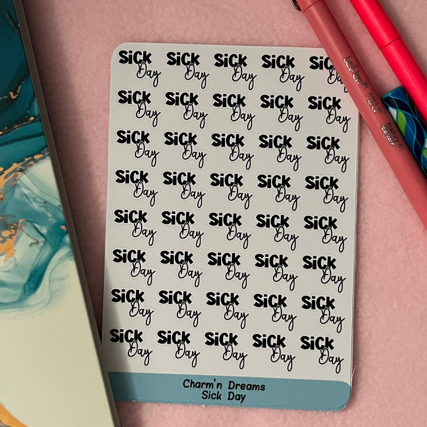 Sick Day Functional Planner Stickers