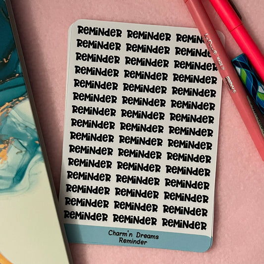 Reminder Functional Planner Stickers